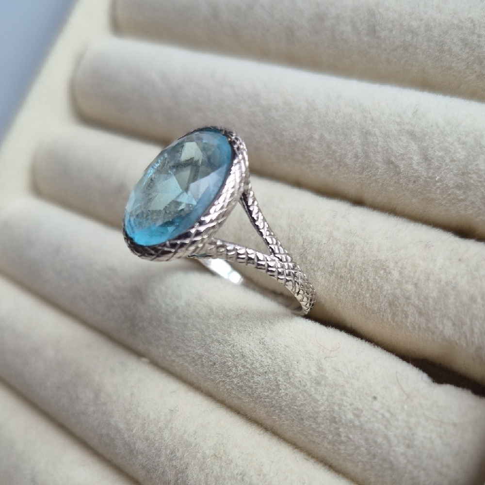 TOCARA Sterling Silver Topaz Colored Ring (J86) - Picture 4 of 5